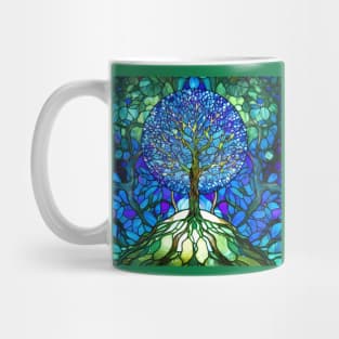 Stained Glass Tree On A Hill Mug